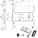 SERRATURA INFILARE FASCE TRIPLICE 41823/90 MOTTURA 41823900W MOTTURA SERR.ALL/FERRO INF.  S MOTTURA