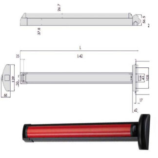 MANIGLIONE FAST TOUCH 120 VERTICAL 59816-10-0 CISA 59816.10.0 CISA ANTIPANICO              S CISA