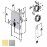 SERRATURA INF.LEGNO SCORREVOLI E50 YALE OL  BOY GB 4H06205017 BONAITI SERR.LEGNO INFILARE  S BONAITI