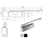 CHIUDIPORTA AERODINAMICO NERO      TS 98 XEA DORMA 44110119 DORMAKABA CHIUDIPORTA        S DORMAKABA