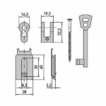 ADATTATORE SERR.TAGLIAFUOCO CIF.4  07071-10-0 CISA 07071.10.0-KA4 CISA VARIE                   S CISA