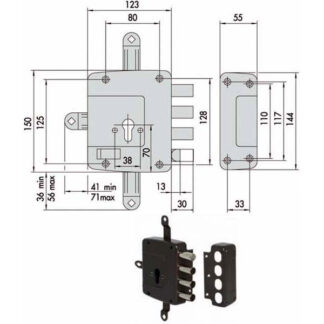 SERRATURA SICUREZZA QUINTUPL.SX    56172-60-2 CISA 56172.60.2 CISA SERR.LEGNO APPLICARE    S CISA