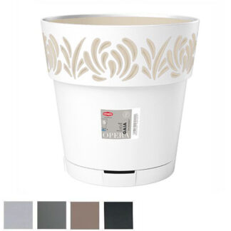 VASO GAIA TONDO RIS.ACQUA BIANCO  15 h 15 STEFANPL 88300 VASI PLASTICA                F STEFANPLAST