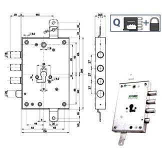 SERRATURA SIC.TRIPLICE DX int 37     85571 MOTTURA 85571D37Q MOTTURA SERR.BLINDATE        S MOTTURA