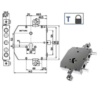 SERRATURA SIC.TRIPLICE               89E30 MOTTURA 89E306W54T MOTTURA SERR.BLINDATE        S MOTTURA