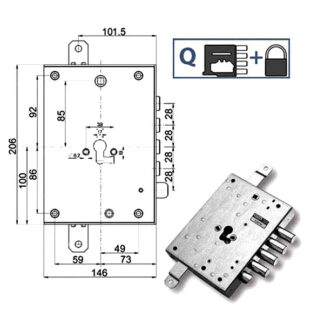 SERRATURA SIC.TRIPLICE DX            89845 MOTTURA 8984571D7Q MOTTURA SERR.BLINDATE        S MOTTURA