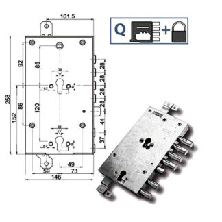 SERRATURA SIC.TRIPLICE DX            89845 MOTTURA 8984595D2Q MOTTURA SERR.BLINDATE        S MOTTURA