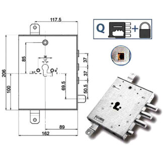 SERRATURA SIC.TRIPLICE DX            89857 MOTTURA 898571GRDQ MOTTURA SERR.BLINDATE        S MOTTURA