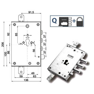 SERRATURA SIC.TRIPLICE DX            89857 MOTTURA 898571TODQ MOTTURA SERR.BLINDATE        S MOTTURA