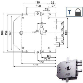 SERRATURA SIC.TRIPLICE DX            89855 MOTTURA 898555GRDT MOTTURA SERR.BLINDATE        S MOTTURA