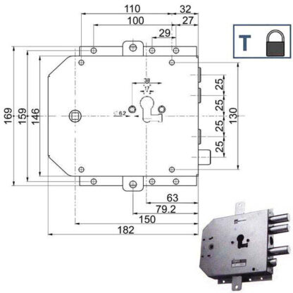 SERRATURA SIC.TRIPLICE SX            89855 MOTTURA 898555GRST MOTTURA SERR.BLINDATE        S MOTTURA