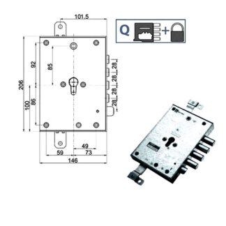 SERRATURA SIC.TRIPLICE DX            89371 MOTTURA 89371DERDQ MOTTURA SERR.BLINDATE        S MOTTURA