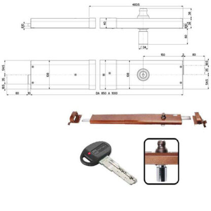 SERRATURA BASCULE SPRANGA POMPA DX   32910 MOTTURA 32910VD50 MOTTURA SERR.BASCULANTI      S MOTTURA