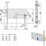 SERRATURA INFILARE FASCE ALL       44360-70-0 CISA 44360.70.0 CISA SERR.ALL/FERRO INFILARE S CISA