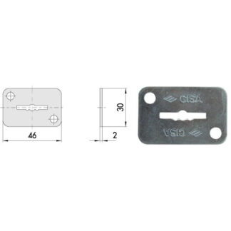 BOCCHETTA RETTANGOLARE DM          06124-02-0 CISA 06124.02.0 CISA VARIE                   S CISA