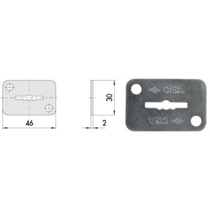 BOCCHETTA RETTANGOLARE DM          06124-02-0 CISA 06124.02.0 CISA VARIE                   S CISA