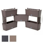 VASO BRICK TORTORA SET          cm 59x23 h 27 BAMA 32022 VASI PLASTICA                F BAMA