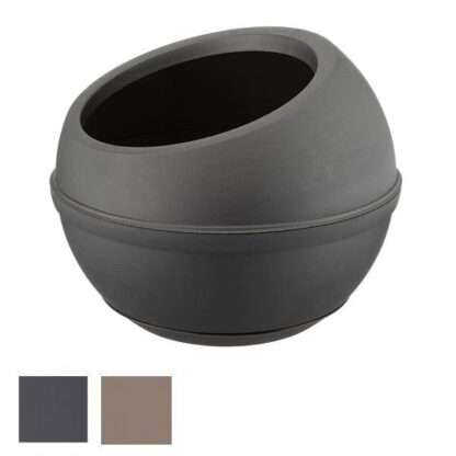 VASO SFERA ANTRACITE             cm 40,5 h 32 BAMA 30530 VASI PLASTICA                F BAMA