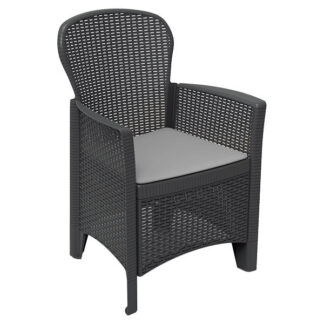 POLTRONA RESINA FOLIA ANTRACITE          PROGARDEN 09015 ARREDO GIARDINO PROGARDEN    C PROGARDEN