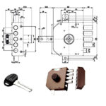 SERRATURA SIC.QUINTUPL.SX POMPA      30651 MOTTURA 30651VS5AJE MOTTURA SERR.LEGNO APPLICARE S MOTTURA
