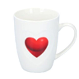 TAZZA MUG PORCELLANA CUORI ROSSI       cc 330 EDCO 871125219211 TAZZE CERAMICA               C EDCO