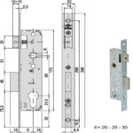 SERRATURA INFILARE MONTANTI ALL    44661-20-0 CISA 44661.20.0 CISA SERR.ALL/FERRO INFILARE S CISA
