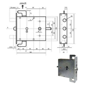 SERRATURA SIC.TRIPLICE DX CIL.    1900N2CIL POTENT 1900N2CIL/D POTENT SERRATURE BLINDATE    S POTENT