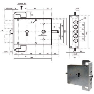 SERRATURA SIC.TRIPLICE SX CIL.    1900N4CIL POTENT 1900N4CIL/S POTENT SERRATURE BLINDATE    S POTENT