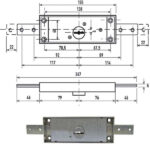 SERRATURA SERRANDE 2 CH.ORI.DIRIT.DM  1600  POTENT 1600 POTENT SERR.BASCULANTI       S POTENT