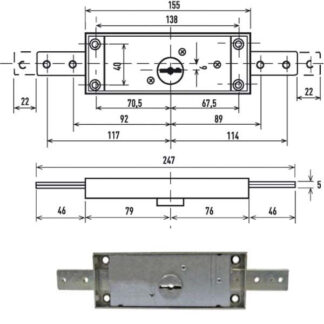 SERRATURA SERRANDE 2 CH.ORI.DIRIT.DM 1600KA POTENT 1600KA-CIFRATURA DA DEPOSITARE POTENT SERR.BASCULANTI       S POTENT