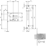 SERRATURA INFILARE FERRO DM E60 KA  661604N.K ISEO 661604N.K ISEO SERR.ALL/FERRO INFILARE S ISEO