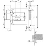 SERRATURA INFILARE FERRO DM E70 KA  663704N.K ISEO 663704N.K ISEO SERR.ALL/FERRO INFILARE S ISEO