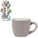 TAZZA CAFFE PORCELLANA STAND GEO Pz 6 BELLINTAVOLA 811623 TAZZE CERAMICA               C BELLINTAVOLA