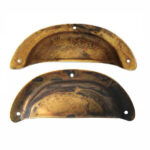 MANIGLIA CONCHIGLIA OTTONE ANTICO 77x31    4250 MS MG4250GD MANIGLIE                     F METAL STYLE