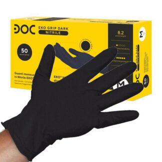 GUANTI NITRILE EKO GRIP DARK POWDER FREE Pz 50 L EKOGR DARK 8 - L GUANTI LAVORO                F GARDENING