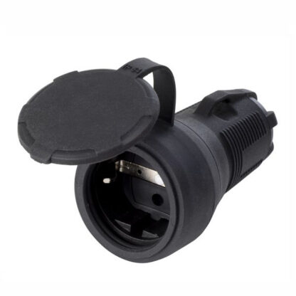 PRESA SCHUKO 16A+T NERO GOMMA                 ROSI 83410 SPINE E ADATTATORI EL        F ROSI