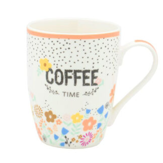 TAZZA MUG PORCELLANA FLOWER             cc 340 KB8 MUGFLO001 TAZZE CERAMICA               C KB8