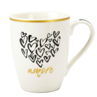 TAZZA MUG PORCELLANA AMORE              cc 340 KB8 MUGAMO001 TAZZE CERAMICA               C KB8