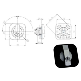 SERRATURA MOBILI APP.MANIGLIA           165627 OMR 165627 OMR SERR.MOBILI APPLICARE    S OMR