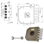 SERRATURA SIC.SEMPLICE DX DM             G411 MOIA G411DX MOIA SERR.LEGNO APPLICARE    S MOIA SERRATURE