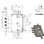 SERRATURA SIC.TRIPLICE DX DM E63      614/370 MOIA 614/370D MOIA SERR.BLINDATE           S