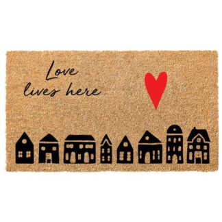 ZERBINO COCCO/PVC LOVE LIVES HERE   cm 40x 70 XTRA HOUSES LOVE ZERBINI                      C XTRA