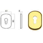 BOCCHETTA GHIBLI OTT LUC 62x86 YALE 77298625012 GHIDINI ACCESSORI BLINDATE   S GHIDINI