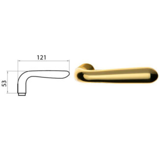 MANIGLIA UNO OTT LUC 77796018412 GHIDINI ACCESSORI BLINDATE   S GHIDINI