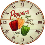 OROLOGIO MURO PEPERONI          cm  30  XTRA 10881 GH8062 - M2188 OROLOGI SVEGLIE              C XTRA