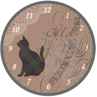 OROLOGIO MURO GATTO NERO        cm  30  XTRA 10883 GH8064 - M2188 OROLOGI SVEGLIE              C XTRA