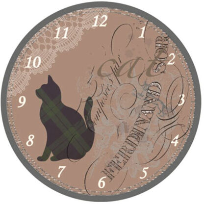 OROLOGIO MURO GATTO NERO        cm  30  XTRA 10883 GH8064 - M2188 OROLOGI SVEGLIE              C XTRA