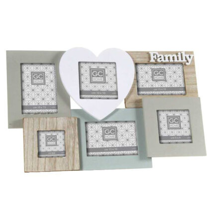 PORTAFOTO MULTIPLO FAMILY CUORE cm 45x30    GCHOME 765759 CORNICI                      C GCHOME