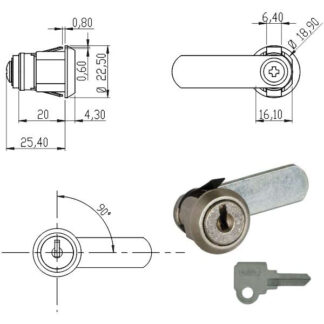 CILINDRO LEVETTA mm 20 D.19             160410 OMR 160410 OMR CILINDRI                 S OMR