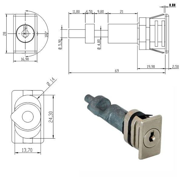 SERRATURA MOBILI APP.BUSSOLA 163431 OMR 163431 OMR SERR.MOBILI APPLICARE S OMR